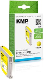 Tintenpatrone ersetzt HP 88XL, C9393AE, KMP H34 Druckerpatrone yellow