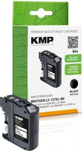 Tintenpatrone ersetzt Brother LC127XLBK, KMP B64 Druckerpatrone schwarz