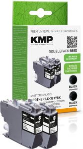 Tintenpatrone ersetzt Brother LC-3217BK, KMP B58D Druckertinte schwarz