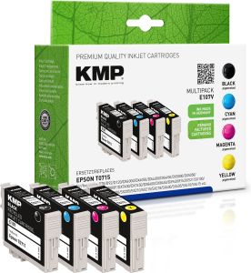 4Tintenpatronen ersetzen Epson T0711, T0712, T0713, T0714, KMP E107V Druckerpatronen